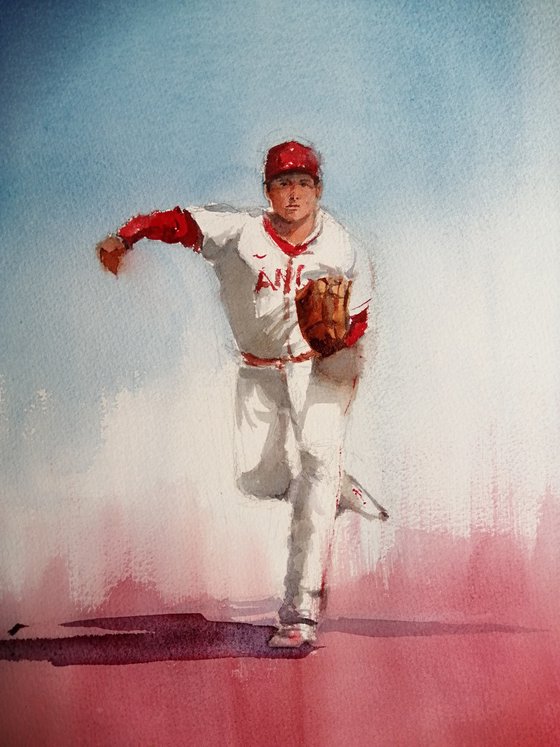 Baseball Art Baseball Player Pitcher Baseball Drawing -  Denmark