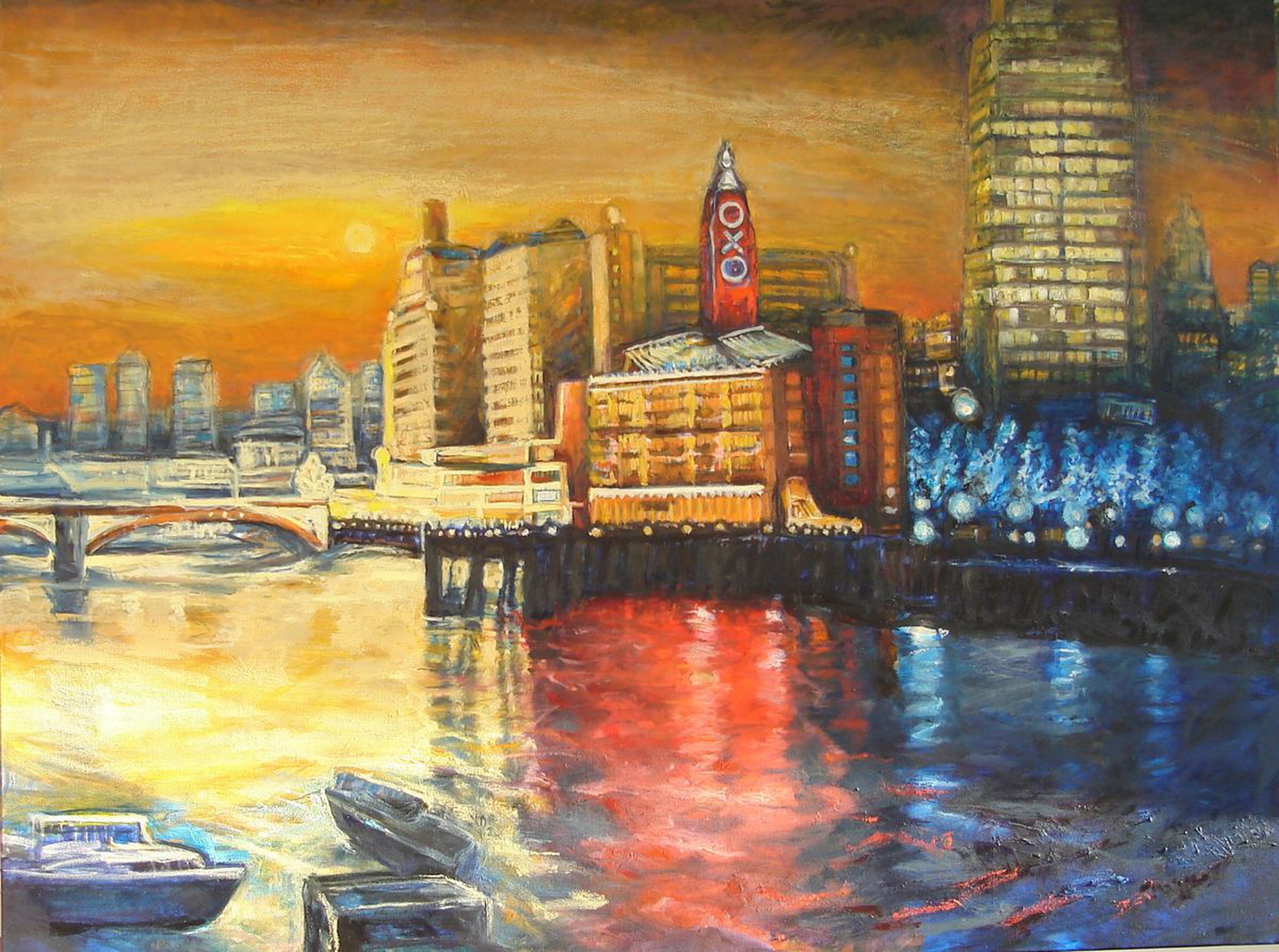 Oxo Tower London Cityscape By Patricia Clements Artfinder