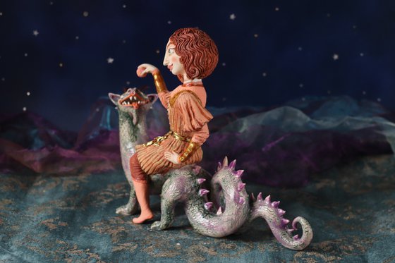Georg playing with a Dragon. Genesis.