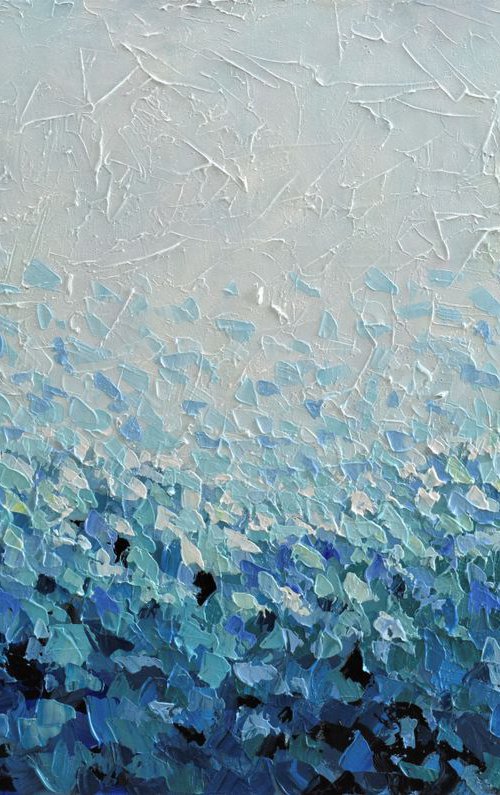 Moonlight Garden- Abstract Acrylic Painting by Olga Tkachyk