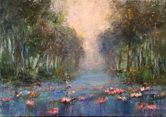 HAZY LILY POND