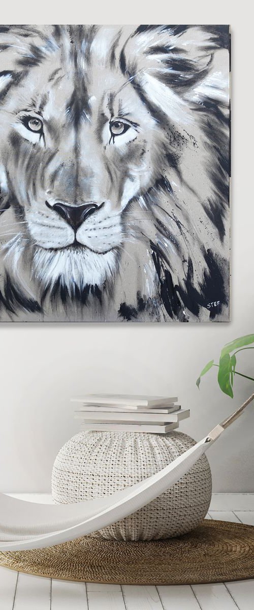 Big Cat - Lion #4 - Series One of the big five by Stefanie Rogge
