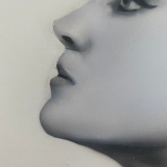Realistic portrait of a young female