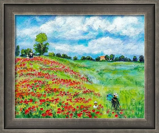 Poppy fields in summer