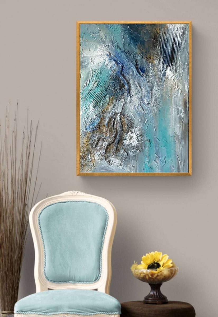 Hope II 50x70cm Abstract Textured Painting by Alexandra Petropoulou