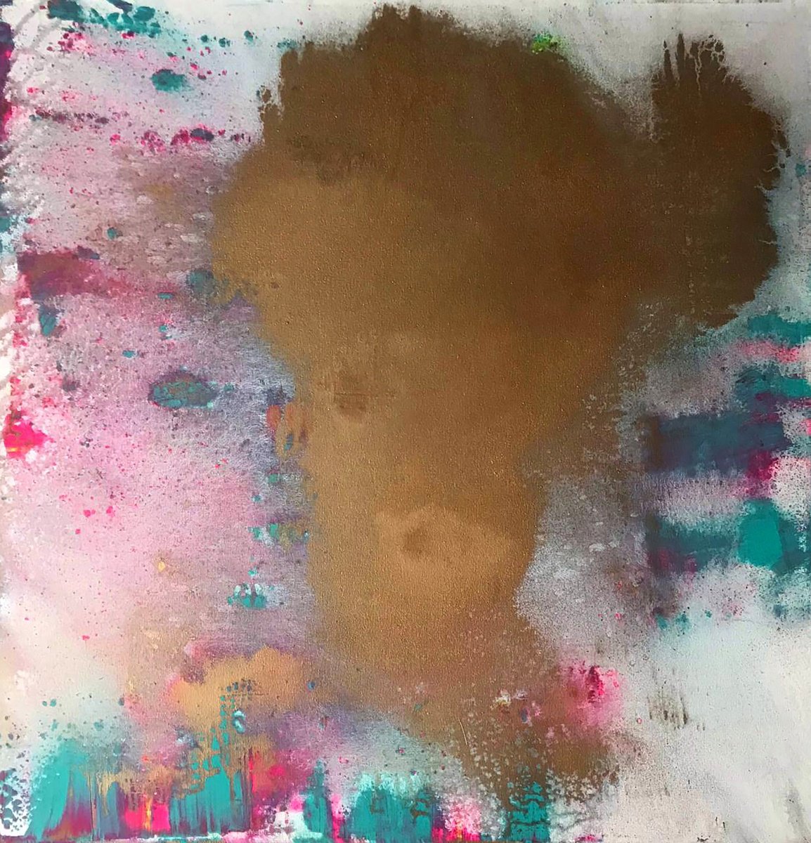 Impressionistic Abstract Acrylic Painting By Olga Melezhik, 28 X 28", Tenderness, Original Artwork