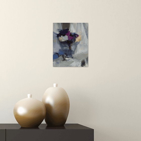 Flower oil painting - Purple Song