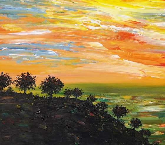 Romantic Evening Landscape A 2