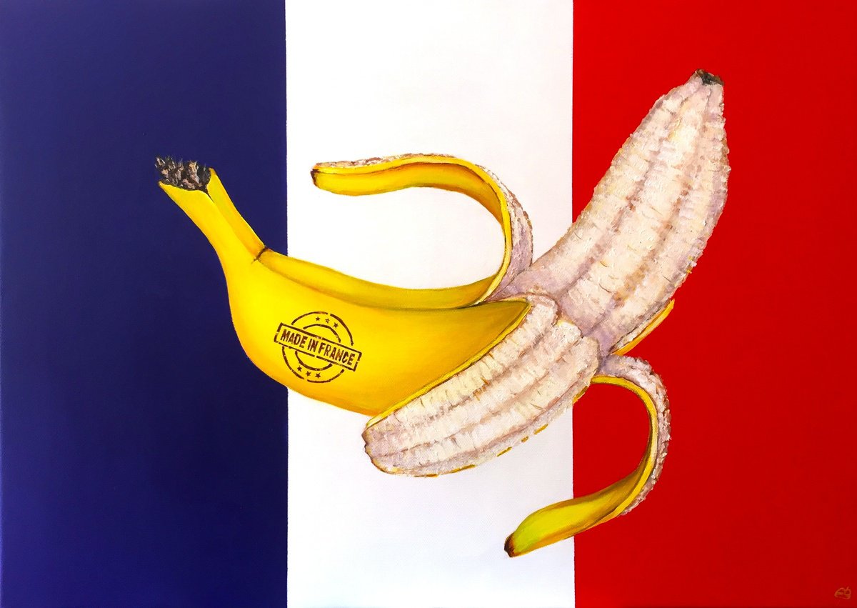 Photorealistic Transport Acrylic Painting By Lena Smirnova, 28 X 20", Made In France, Original Artwork