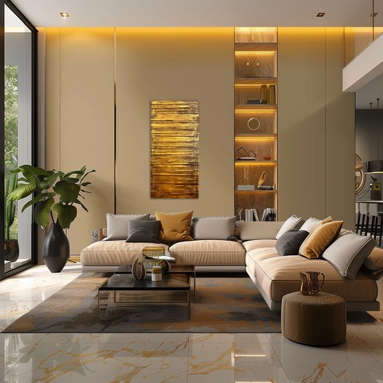 Golden Fire 50x100x2 cm