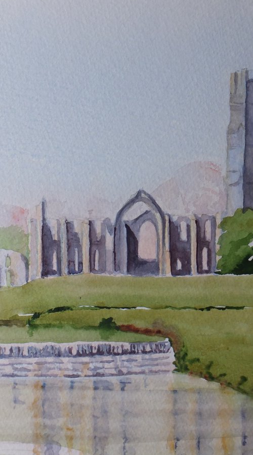 Fountains Abbey in Yorkshire by David Harmer