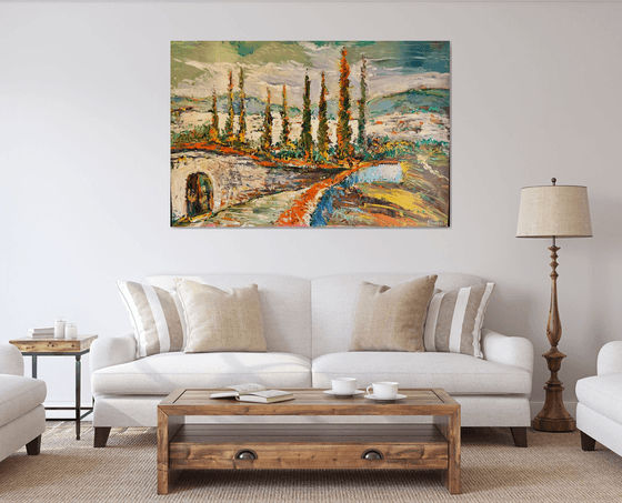 FLORENTIA, oil painting 150cm x 100cm