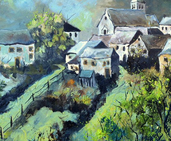 A village in my countryside in spring