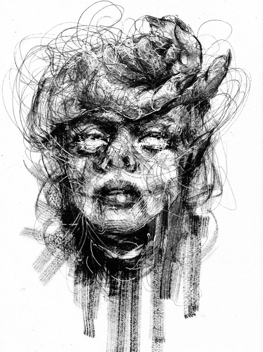 Dizzy (2019) Ink drawing by Doriana Popa Artfinder