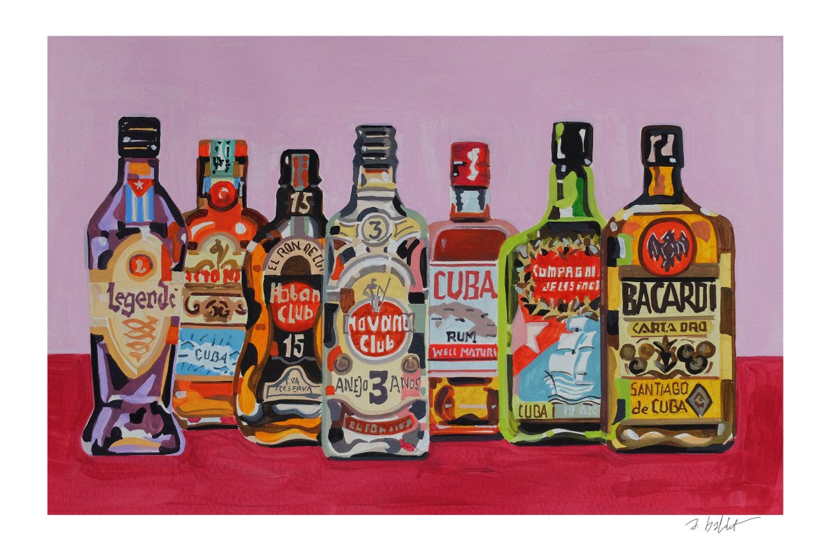 Cuban_Rums By Andre Baldet, 18 X 12, Artwork For Sale On Artfinder