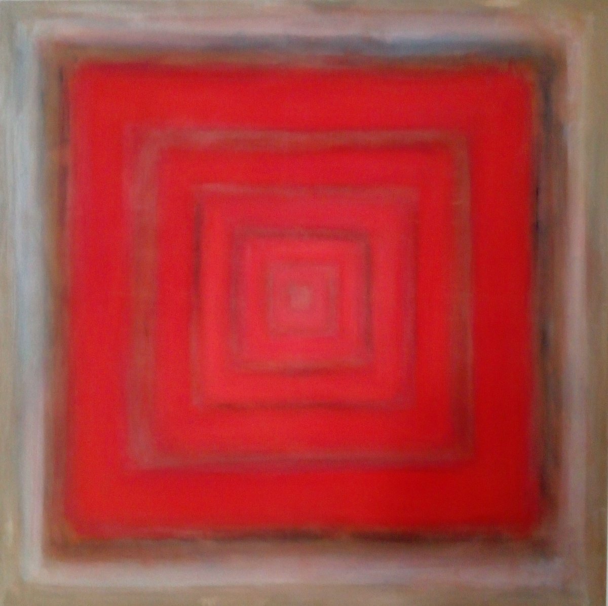 Geometric Abstract Acrylic Painting By Michael Rofka, 47 X 47", Quintus, Original Artwork