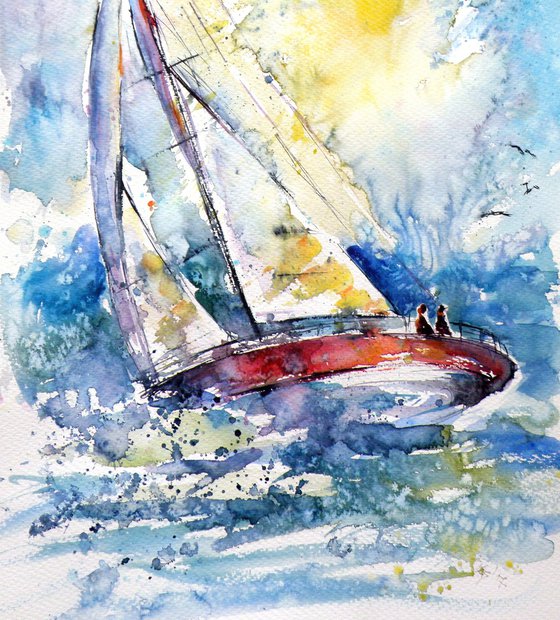 Sailboat in the wind II