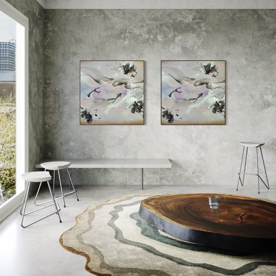 Stems of Water Diptych