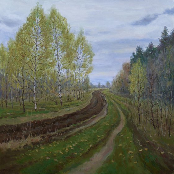 The First Green Of Spring - spring landscape painting