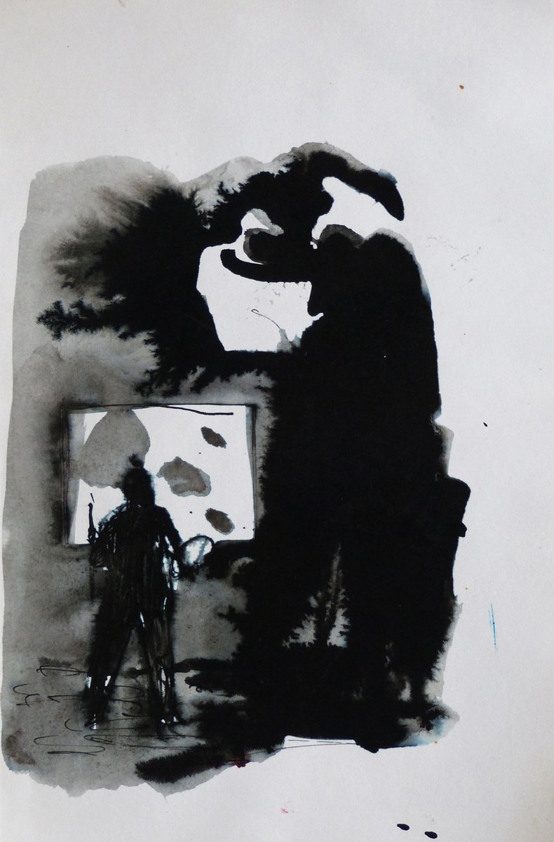 ARTIST PAINTER, 24x16 cm by Frederic Belaubre