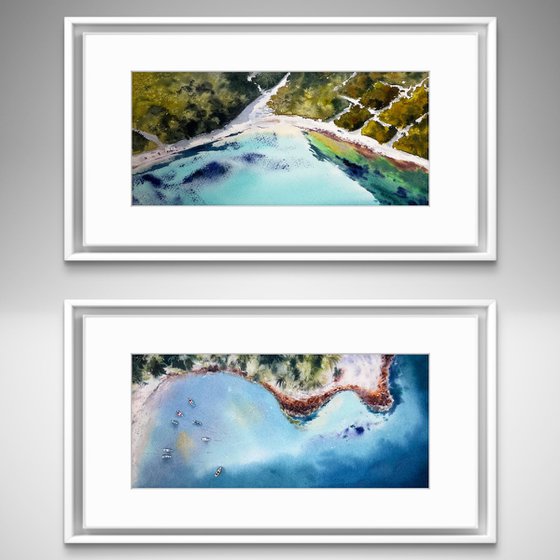 The Sea from the Sky (diptych)