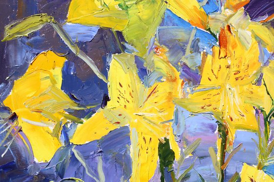 " Yellow lilies "