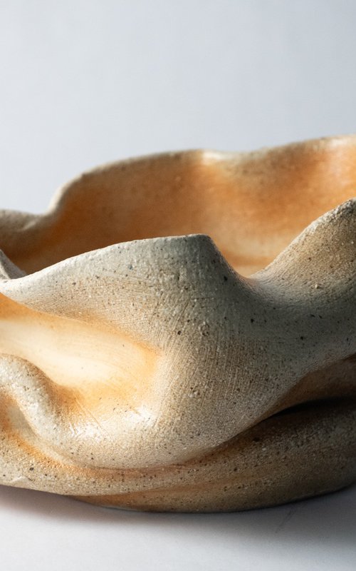 Sculptural Ceramic Soda-Fired Bowl by Rebecca Talbot