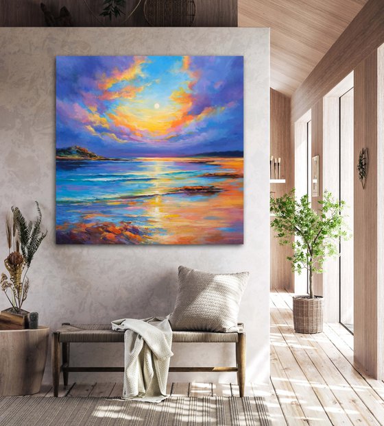 Vibrant Sunset Seascape