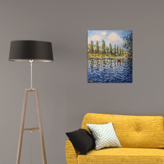 Poplars by the river