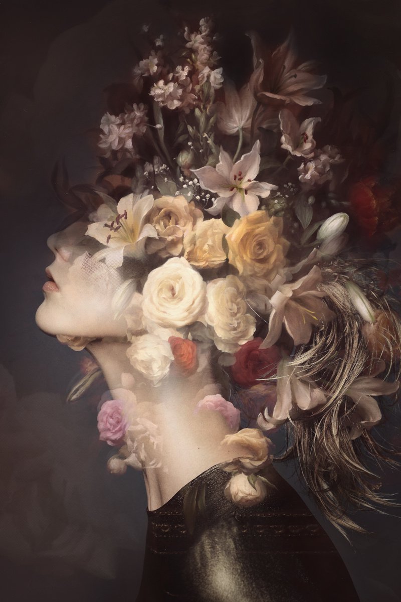 Botanical collection Vol 2. Aroma. Art portrait on canvas by Elmira Namazova