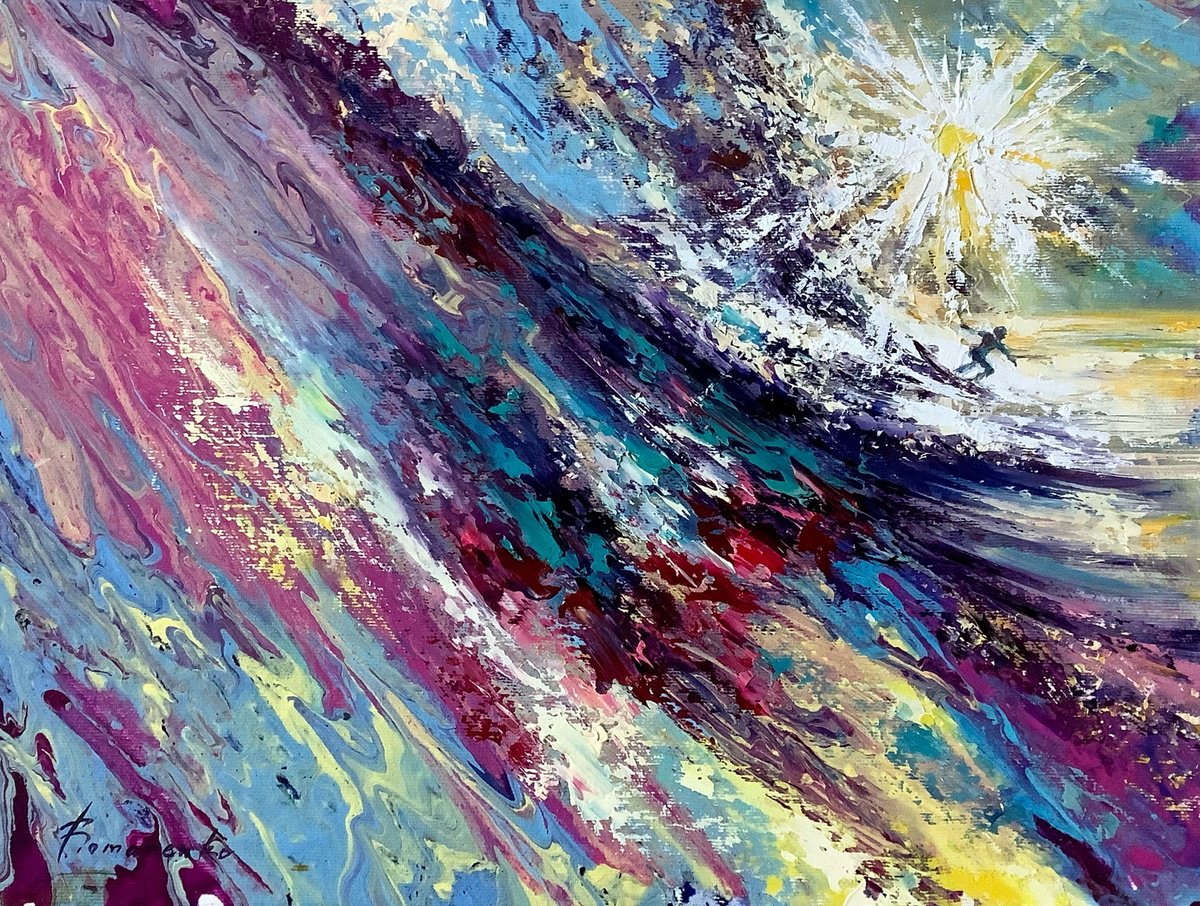 Catch The Wave By Olena Romanenko, 16 X 12, Artwork For Sale On Artfinder