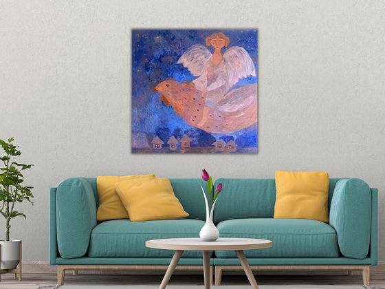 Angel Painting - Blue dream story