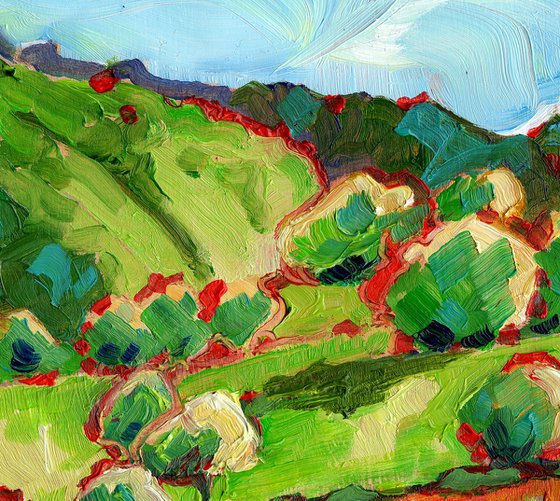 Green Trees and Hills, Small Derbyshire Landscape