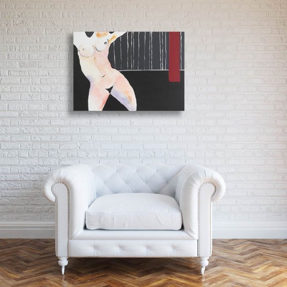 Euphoria - Abstract Female Nude Acrylic Painting