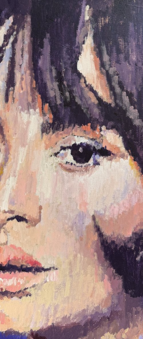 ELECTRIC SILENCE ACRYLIC ON CANVAS 80x80cm by Javier Peña