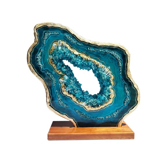Geode Slice "Malachite"