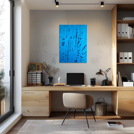 Hand-painted Blue Flow