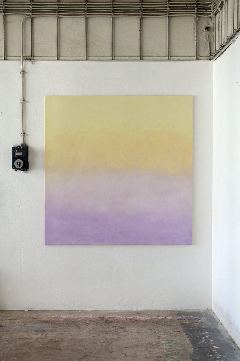 Expressive Abstract Oil Painting By Petr Johan Marek, 55 X 55", Summertime Sadness, Original Artwork