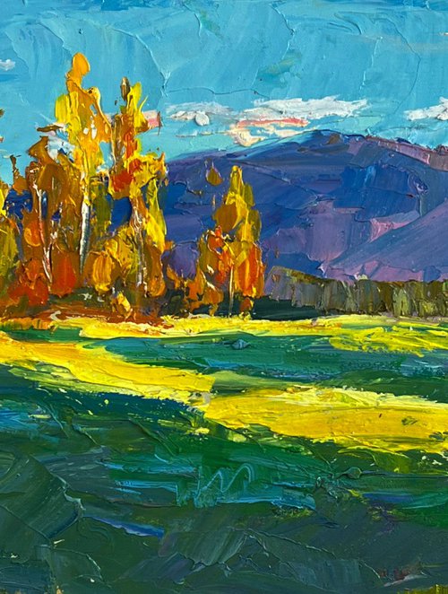 Golden Birch Forest by Boris Serdyuk
