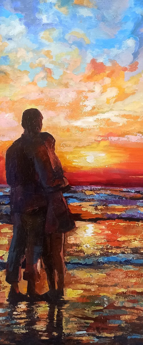 Lovers at sunset by Karine Harutyunyan