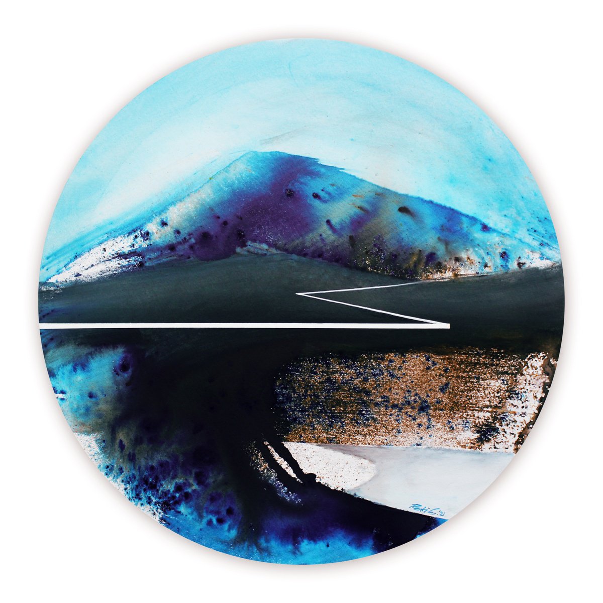 Blue Mountain By Emma Pesti, 24 X 24, Artwork For Sale On Artfinder