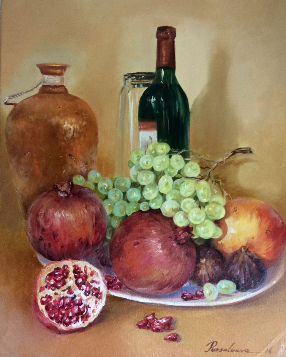 Still life with pomegranate by Irina Potselueva