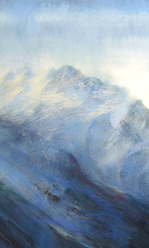 Winter in Alps mountains by Elena Genkin