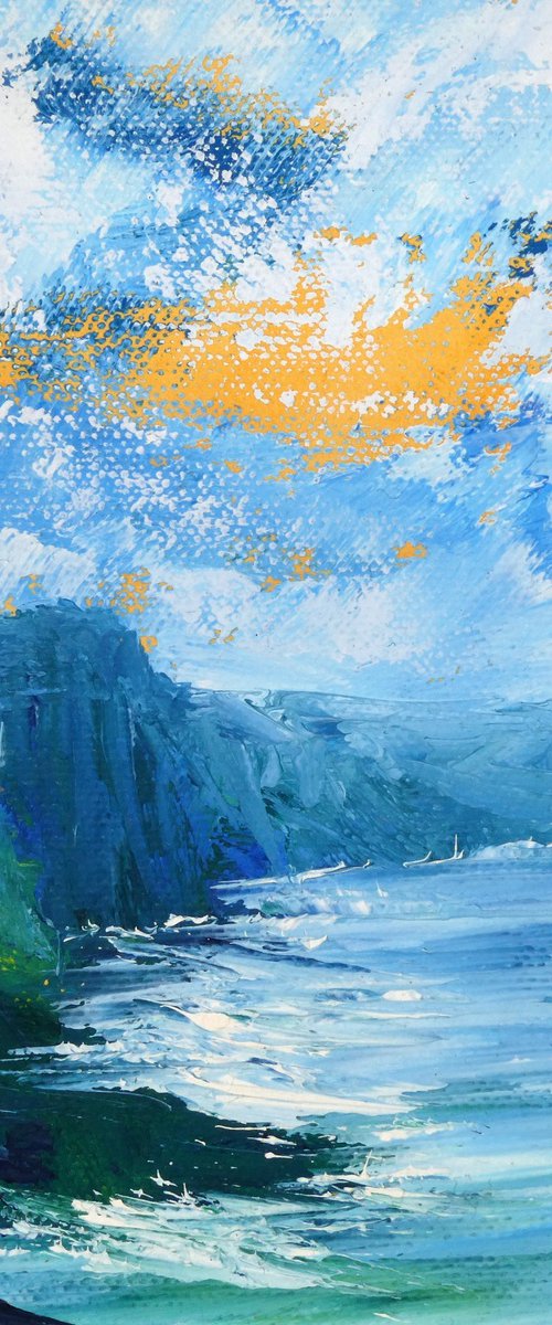Shetland Sea Cliff by oconnart