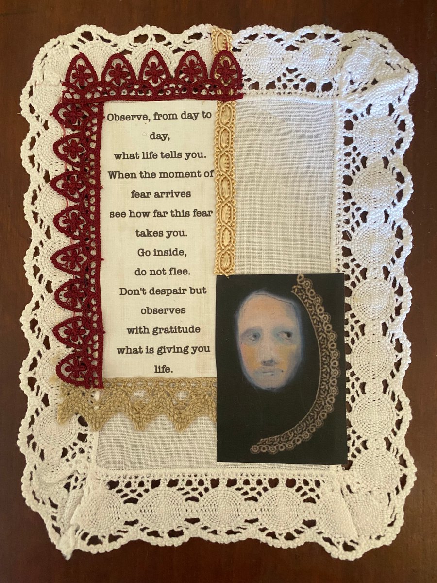 Portrait Collage By Francesca Candito, 5 X 7, Fear, Original Artwork