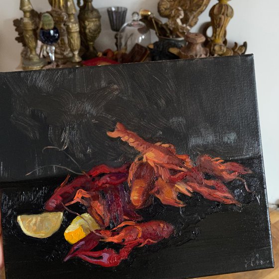 Still life with crayfish