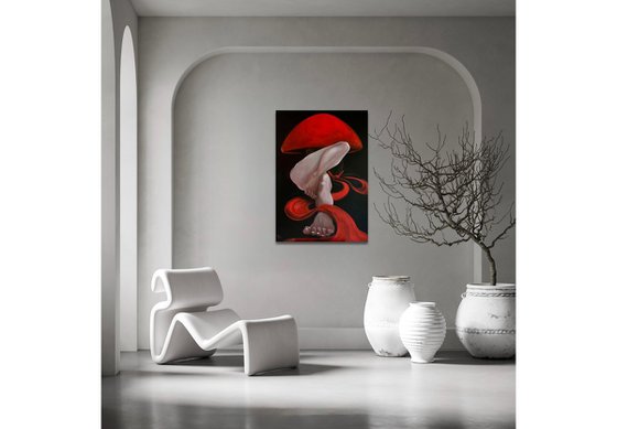 Lady in a red hat