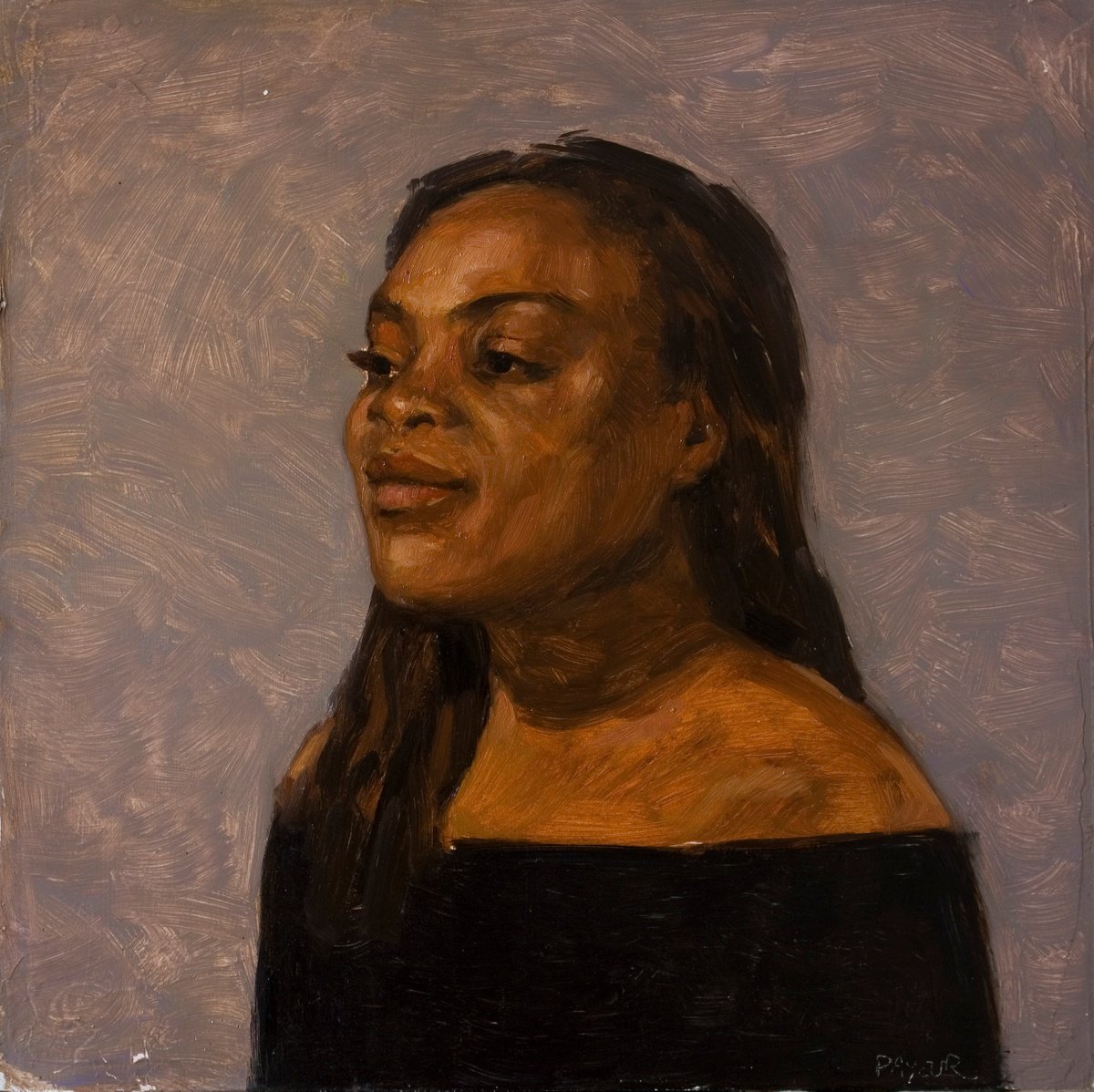 Portrait Of A Black Woman By Olivier Payeur, 12 X 12, Artwork For Sale On Artfinder