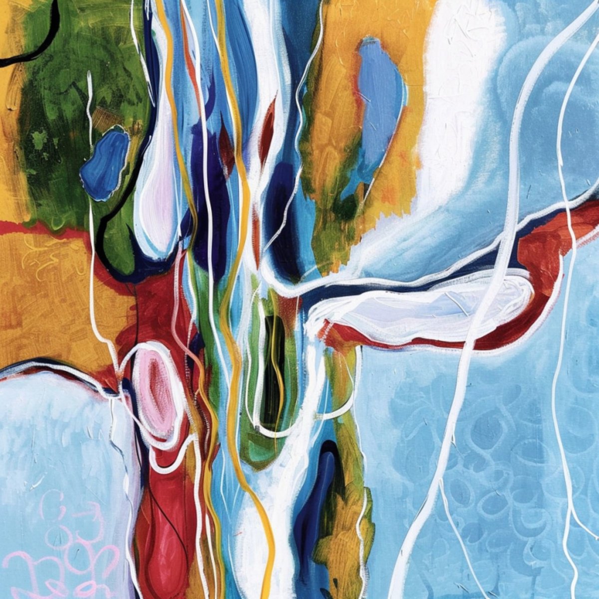 Abstract Print By Elena Avanesova, 31 X 31, Tree Of Life, Original Artwork