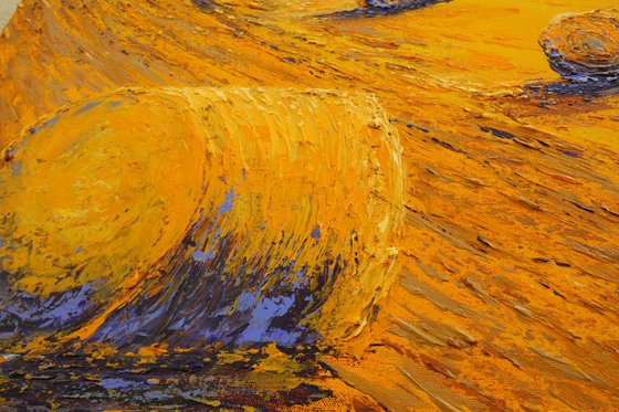 The harvest - Large Structure sommer Palette knives Painting